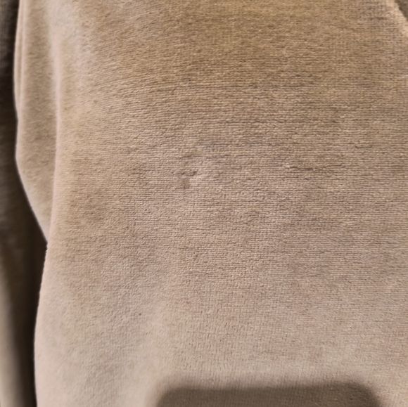 Vtg Gertrude Davenport Olive Green Velour Track Suit Set V Neck Top and Pants - Picture 5 of 14